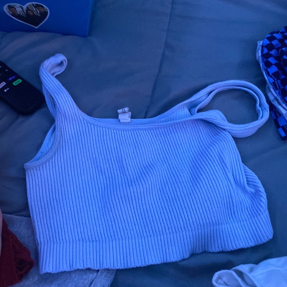 Blue crop top/tank top